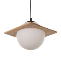 Светильник BayerLux ЭКО "Лакки" 1х40Вт Е27 черный/коричневый 23х23х100см