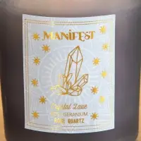 Свеча в стекле с камнем Manifest роза 200 гр соевый воск
