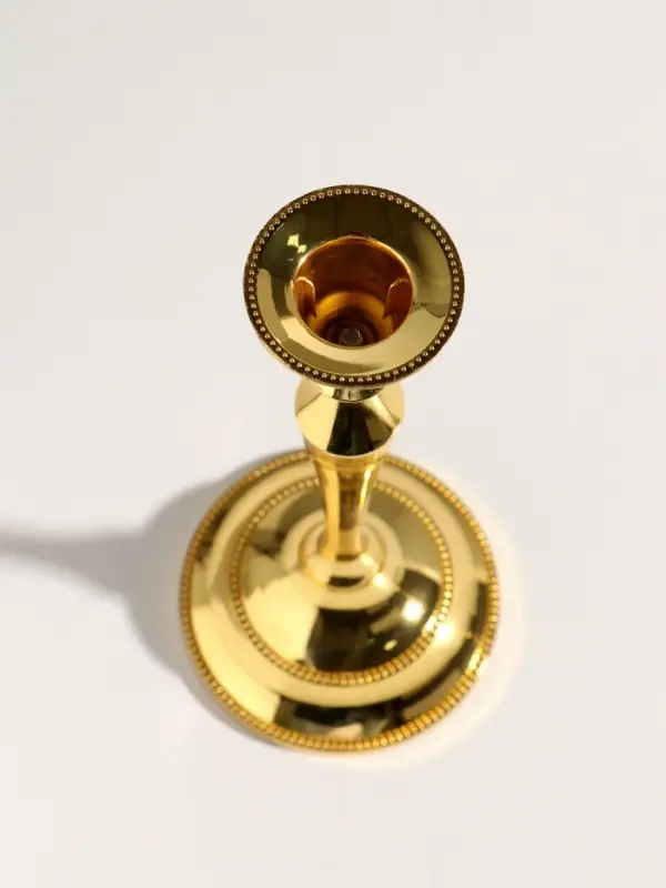 Подсвечник металл на 1 свечу "Сканди" золото набор 2 шт 24,5х10х10 см