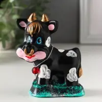 Копилка "Бычок" 11,5х10х6,5 см, чёрный