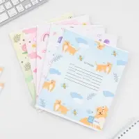 Тетрадь в клетку 12 листов А5, на скрепке &laquo;Милые животные&raquo;, 5 видов МИКС, белизна 96%