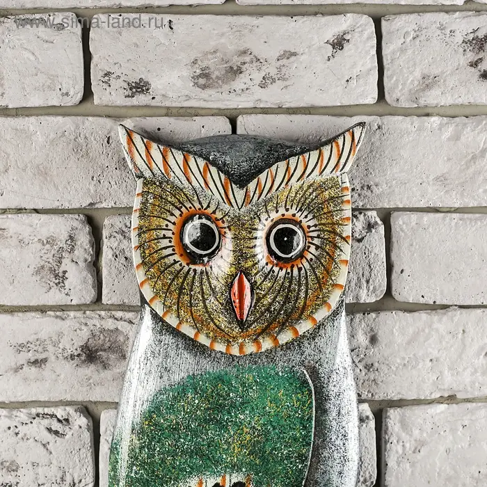 Настенное панно "Сова на ветке" 48х20х2,5 см