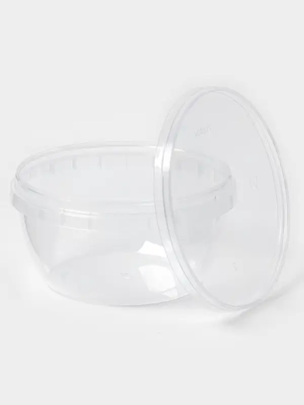 Банка "Супница" прозрачная 365 мл  с крышкой