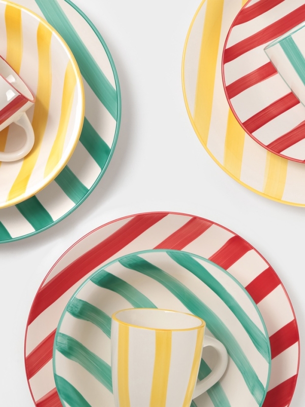 Тарелка глубокая Доляна "Райе" 21см, 21х5, цвет зеленый