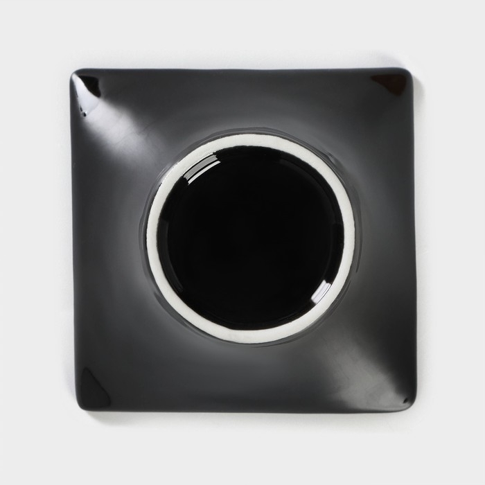 Набор салатников керамических на деревянной подставке «Инь-Янь.Квадрат», 5 предметов: 4 салатника 80 мл, подставка, цвет белый и чёрный Набор салатников керамических на деревянной подставке «Инь-Янь.Квадрат», 5 предметов: 4 салатника 80 мл, подставка, цвет белый и чёрный