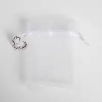 Мешочек подарочный органза белый &laquo;Лаванда&raquo;, с шильдиком, 10 х 12 см +/- 1.5 см