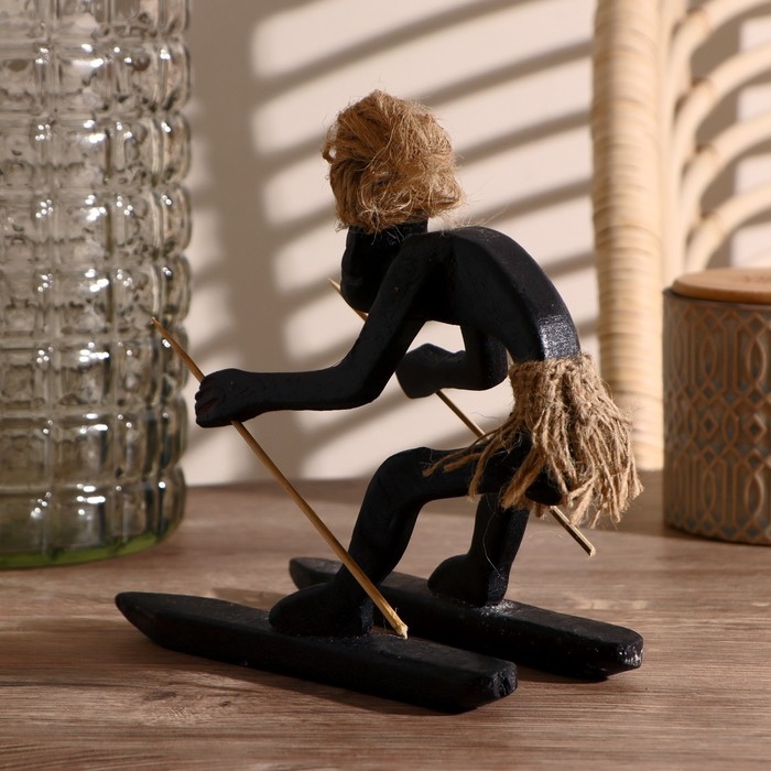 Сувенир &laquo;Абориген-лыжник&raquo;, 15 см, дерево