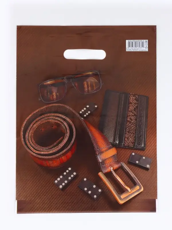 Пакет подарочный &laquo;Домино&raquo; полиэтиленовый с вырубной ручкой, 30&times;40 см, 30 мкм