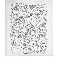 Сумка-Шоппер, раскраска &laquo;Зверята&raquo; 20 &times; 27 см