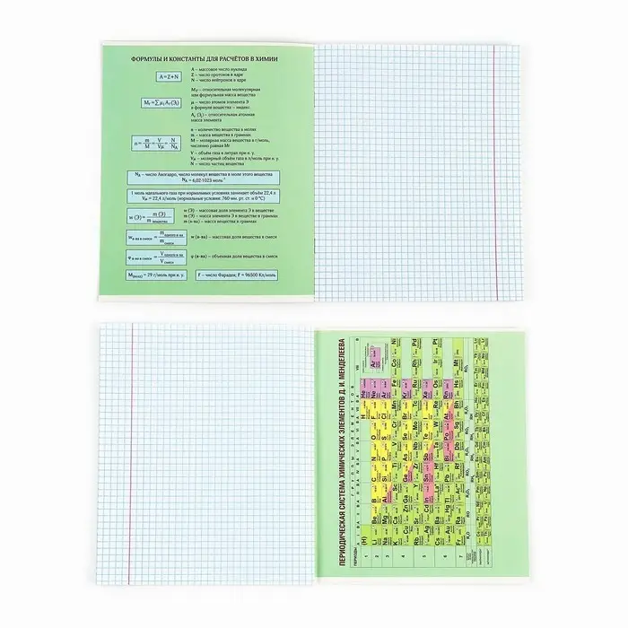 Тетрадь в клетку, предметная, 36 л.,на скрепке, блок №1&laquo;Аниме. Химия&raquo;