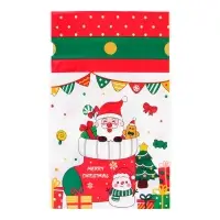 Пакет полиэтиленовый подарочный, с завязками "Новогодний носок", 15х23см.