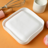 Форма для муссовых десертов и выпечки KONFINETTA &laquo;Квадро&raquo;, силикон, 18,5&times;5 см, цвет белый