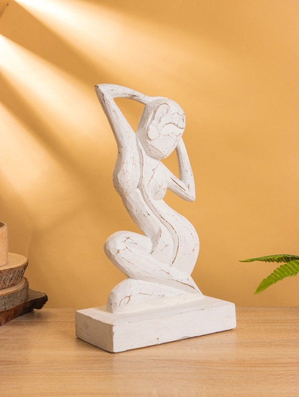 Сувенир "Изящество" дерево 20х10х35 см, цв. белый