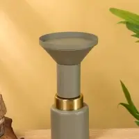 Подсвечник на 1 свечу текстурный &laquo;Графитовый&raquo;, 10.5&times;10.5&times;19.5 см