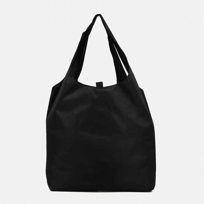 Сумка хозяйственная на кнопке, складная, цвет чёрный