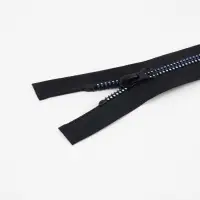 Молния &laquo;Трактор&raquo;, №5, разъёмная, замок автомат, 80 см, чёрная, белая, синяя