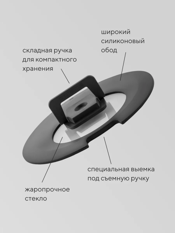 Набор посуды EasyKeep-14D из 14 предметов cо съемной ручкой