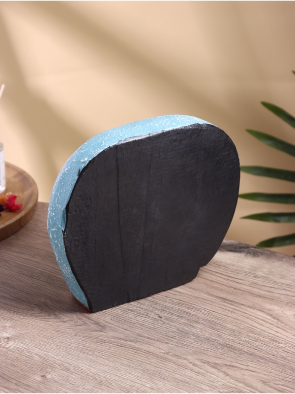 Сувенир "Слоник" дерево Албезия, 24х5х18 см, цв. голубой