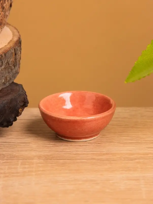 Соусник, 4.5&times;4.5&times;2 см, керамика, красный