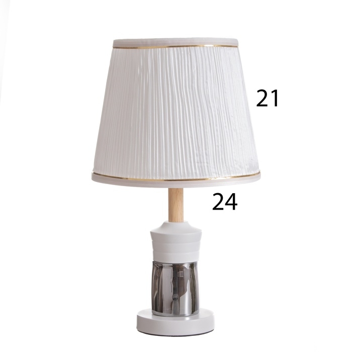 Лампа настольная "Луиза" 1х40Вт Е27 1х5Вт LED черный/дымчатый 25х25х43см