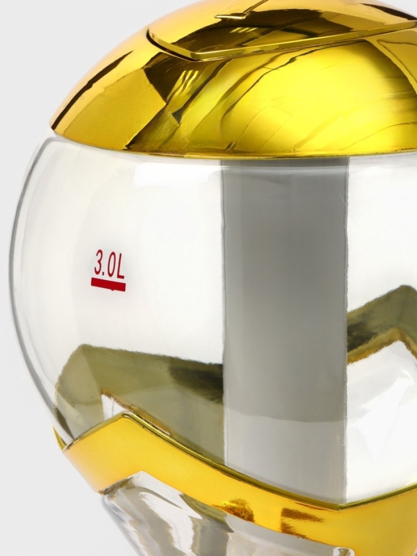 Башня пивная &laquo;Шар&raquo;, 3 л, ёмкость для льда, подсветка, пластик, золотистый