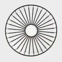 Корзинка - ваза для фруктов &laquo;Горшок&raquo;, 23&times;23&times;7 см, чёрная