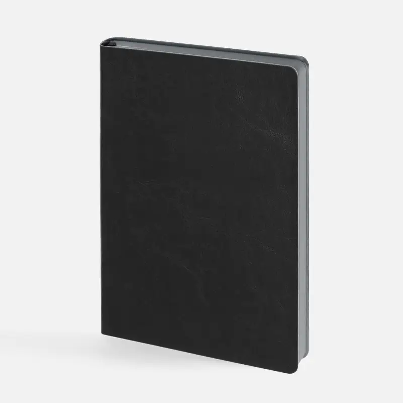 Ежедневник Doppio, недатированный, черный с серым