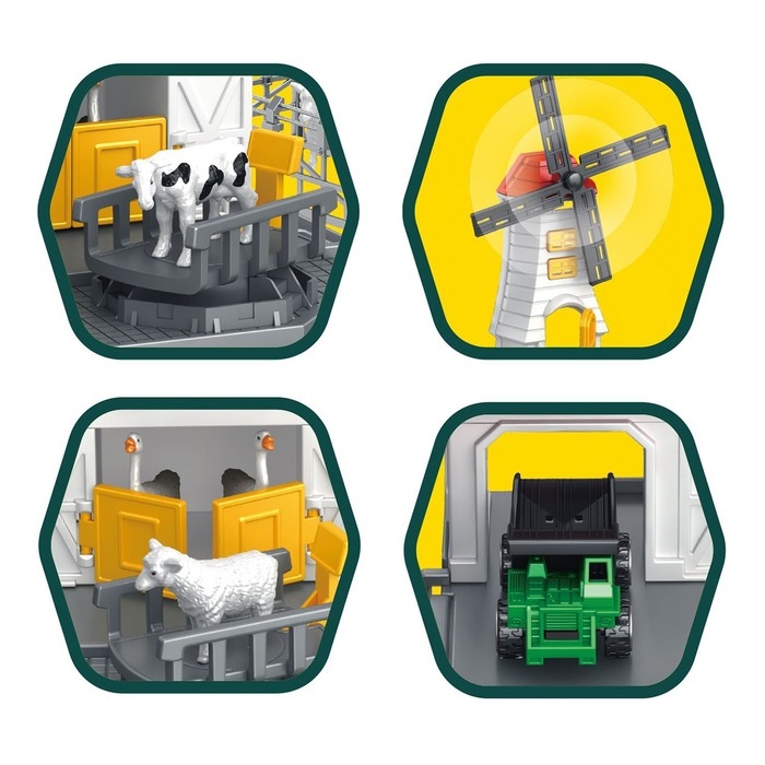 Парковка &laquo;Ферма&raquo;, амбар, вольеры, транспорт, животные