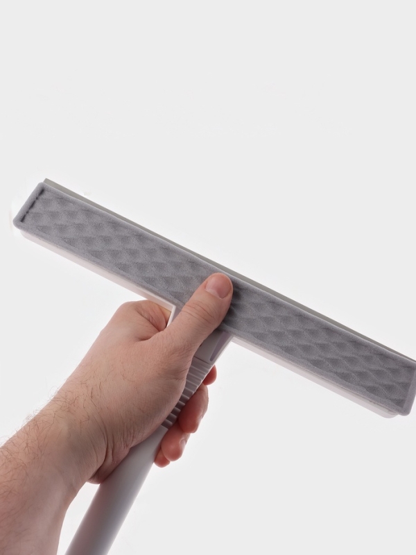 Окномойка гибкая, 5 насадок, с заглушкой, составная 4х секционная ручка, 138 см