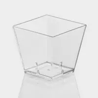 Форма пластиковая одноразовая для фуршета &laquo;Квадрат&raquo;, 60 мл, прозрачная