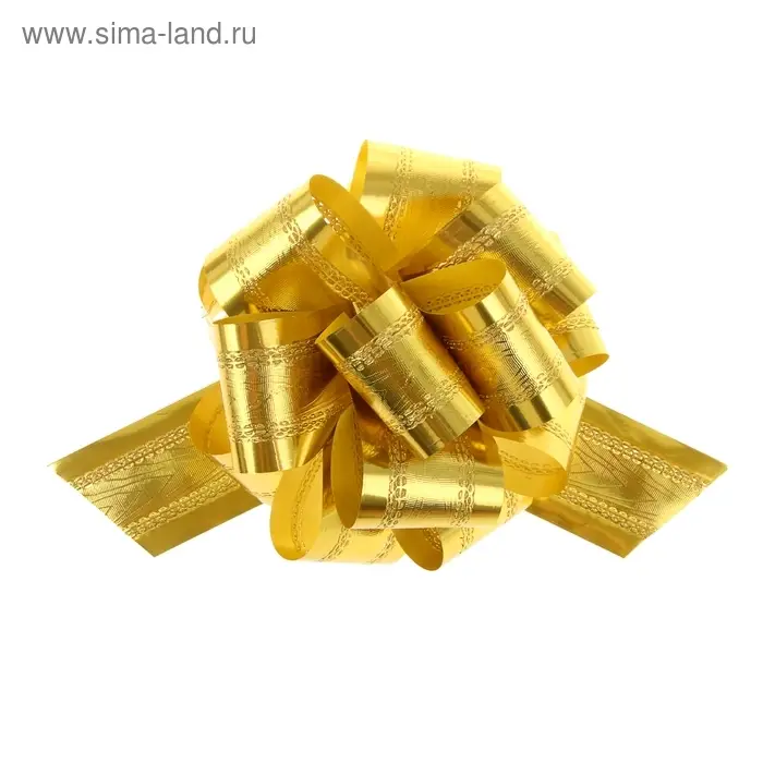 Бант - шар No5 полоса, золотой