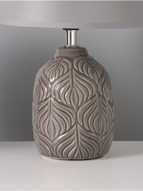 Настольная лампа "Бутоны" 1х15Вт Е14 серый 20х20х28см