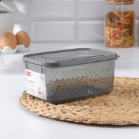 Контейнер для заморозки и хранения продуктов &laquo;Кристалл&raquo;, 1,3 л, 18&times;12,5&times;8 см, цвет черный
