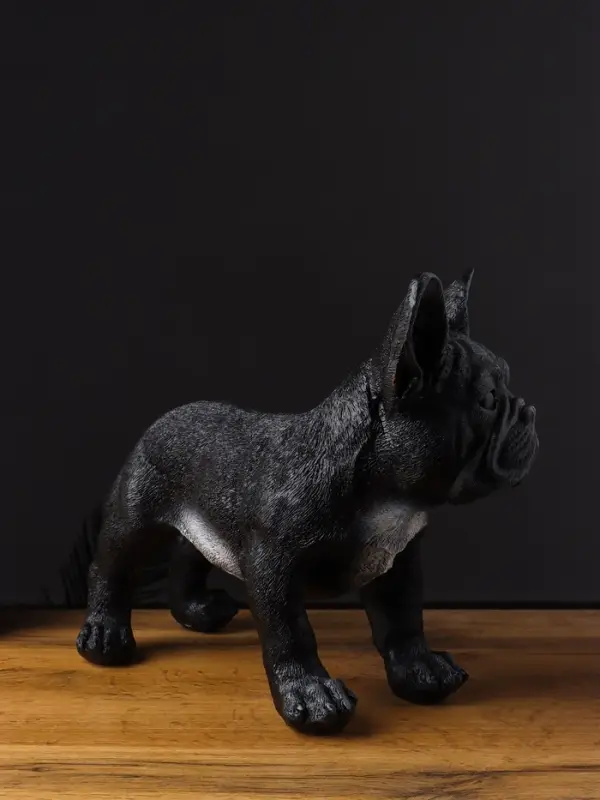 Фигура гипс &laquo;Французский бульдог&raquo;, 14&times;34&times;25 см, чёрный