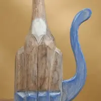 Сувенир "Коварный кот" дерево 23х6х60 см