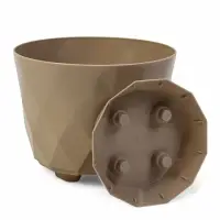 Горшок для цветов "Laurel" D-14,5 см, 1,3 л с поддоном, бежевый