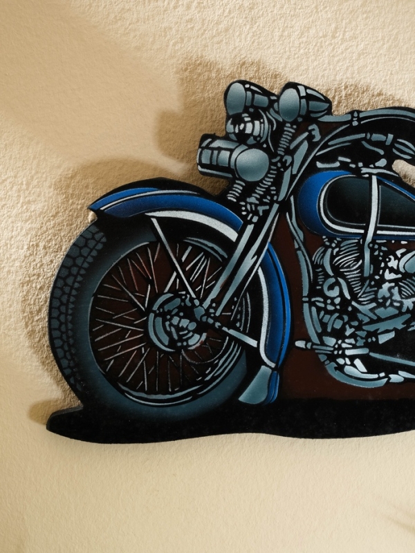 Панно "Чоппер" дерево 30х16 см, синий