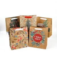 Набор пакетов крафтовых &laquo;Новогоднее поздравление&raquo;