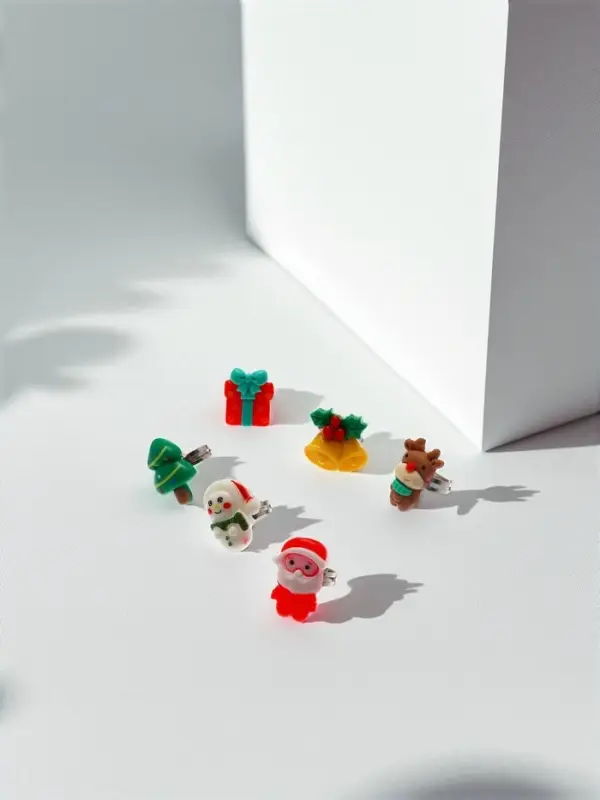 Кольца детские набор 5 шт "Выбражулька" в форме елки, форма МИКС, цвет МИКС, б-р