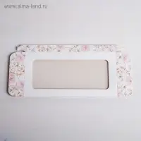 Коробка для шоколада, кондитерская упаковка, &laquo;Нежность&raquo;, с окном, 17.3 х 8.8 х 1.5 см