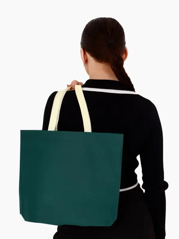 Пакет с петлевой ручкой, сумка - шопер &laquo;Эко&raquo;, 38&times;32&times;10 см, изумрудный