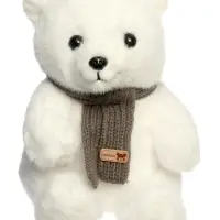 Мягкая игрушка "Пёсик в шарфике" цвет белый, 25 см