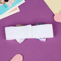 Повязка для волос "Выбражулька" бабочки перелив, 16х3 см, белый