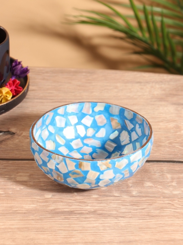 Чаша "Мозаика" 14х14х6 см, кокос +/- 1 см