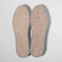 Стельки для обуви, утеплённые, двухслойные, фольгированные, окантовка, р-р RU 39 (р-р Пр-ля 41), 25.5 см, пара, серые