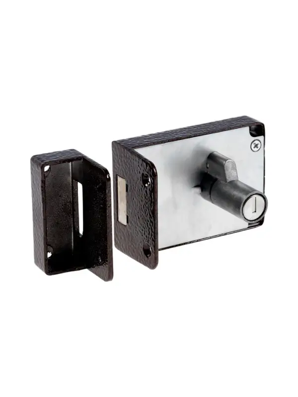 Замок дверной LOCKLAND, накладной, 100х70х55 мм, цвет коричневый