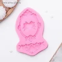 Молд &laquo;Сердца, рамка, лепнина&raquo;, силикон, 12,5&times;8,2&times;1,1 см, цвет МИКС