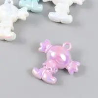 Декор для творчества пластик "Девочка с хвостиками. Перламутр" МИКС 4,5 см