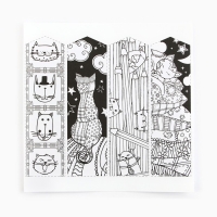 Раскраска - антистресс, альбом &laquo;Котонастроение&raquo;, 20 стр.