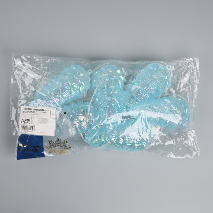 Гирлянда &laquo;Нить-грозди&raquo; 230 см, нить прозрачная, &laquo;Шишки&raquo;, 30 LED, 4.5 В, батарейки ААх3 (нет в комплекте), свечение тёплое белое